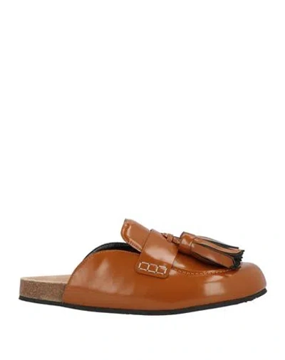 Jw Anderson Man Mules & Clogs Brown Size 12 Calfskin