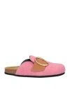 Jw Anderson Man Mules & Clogs Pink Size 8 Textile Fibers, Leather In Pink