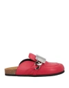 Jw Anderson Man Mules & Clogs Red Size 9 Leather