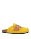 Jw Anderson Man Mules & Clogs Yellow Size 9 Textile Fibers, Leather
