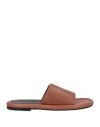Jw Anderson Bumper-tube Leather Slides In Brown