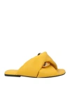 Jw Anderson Man Sandals Yellow Size 9 Leather In Yellow
