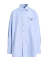 Jw Anderson Man Shirt Light Blue Size L Cotton In Blue