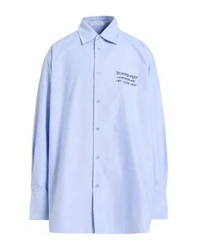 Jw Anderson Man Shirt Light Blue Size L Cotton