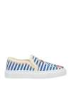 Jw Anderson Man Sneakers Blue Size 9 Textile Fibers, Leather In Blue