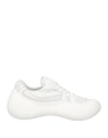 Jw Anderson Man Sneakers White Size 8 Calfskin, Textile Fibers In White