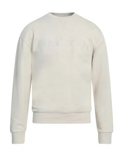 Jw Anderson Man Sweatshirt Beige Size L Cotton, Elastane