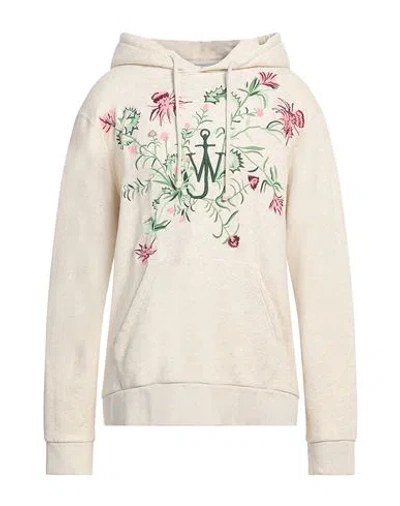 Jw Anderson Man Sweatshirt Ivory Size S Cotton, Elastane In White