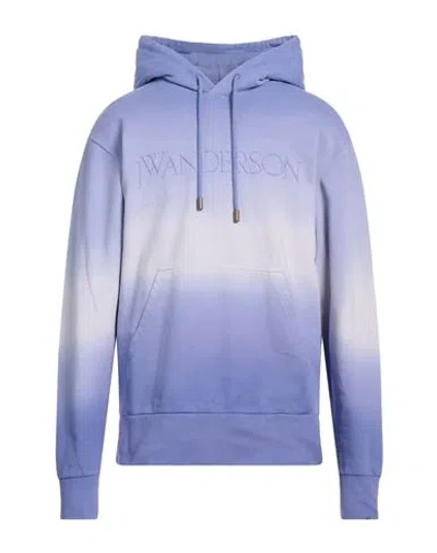 Jw Anderson Man Sweatshirt Lilac Size L Organic Cotton In Purple