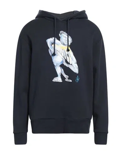 Jw Anderson Graphic-print Pullover Hoodie In Blue