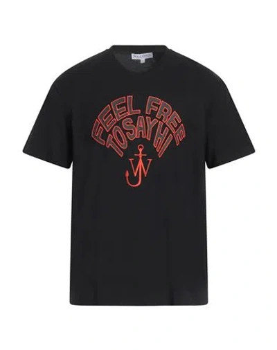 Jw Anderson Man T-shirt Black Size M Cotton