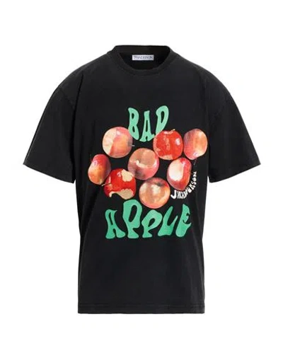 Jw Anderson Man T-shirt Black Size Xl Organic Cotton