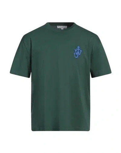 Jw Anderson Logo-patch Cotton T-shirt In Green
