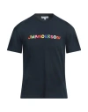 Jw Anderson Logo-embroidered Cotton T-shirt In Blue