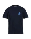 Jw Anderson Navy Blue Anchor T-shirt In Blue