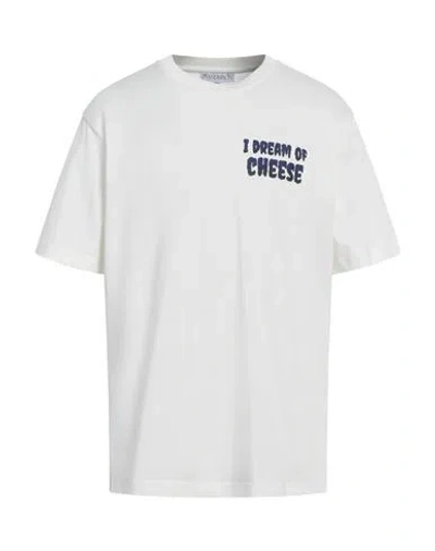Jw Anderson Man T-shirt White Size L Organic Cotton