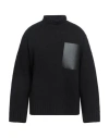 Jw Anderson Man Turtleneck Black Size L Acrylic, Alpaca Wool, Wool In Black