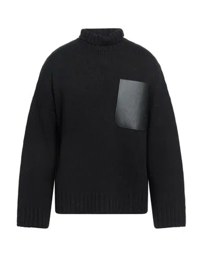 Jw Anderson Man Turtleneck Black Size L Acrylic, Alpaca Wool, Wool