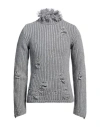 Jw Anderson Distressed-effect Merino-wool Jumper In Grey