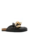 Jw Anderson J. W. Anderson Chain Loafers With Prominent Silver Chain Detail In Black