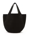 Jw Anderson Maxi Logo-appliqué Tote Bag In Black