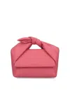 Jw Anderson Twister Midi Bow Leather Top-handle Bag