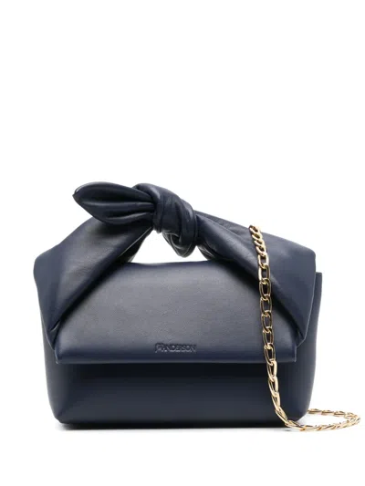 Jw Anderson Medium Bow Twister Tote Bag In 蓝色