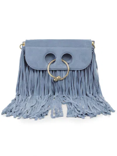 Jw Anderson Medium Pierce Suede Fringe Bag