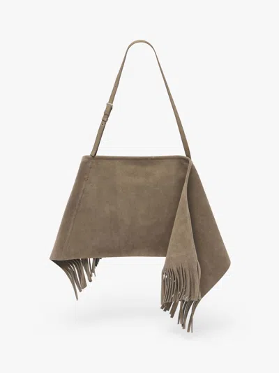 Jw Anderson Medium Scarf Bag - Suede Shoulder Bag In 927 Cobblestone