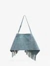 Jw Anderson Medium Scarf Bag - Suede Shoulder Bag In Blue
