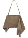 Jw Anderson Medium Scarf Bag - Suede Shoulder Bag In 927 Cobblestone