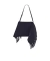 Jw Anderson Medium Scarf Bag - Suede Shoulder Bag In Black