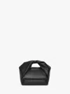 Jw Anderson Medium Twister Leather Top Handle Bag In Black