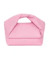 Jw Anderson Twisted Handle Leather Shoulder Bag In Pink
