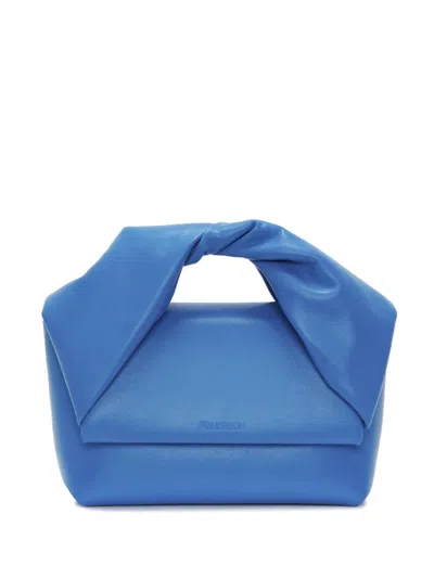 Jw Anderson Stylish Shoulder Bag With Unique Knot Detail And Sleek Design In Blue