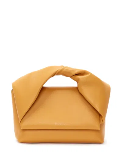 Jw Anderson Medium Twister Leather Shoulder Bag In Brown