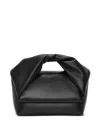 Jw Anderson Medium Twister Leather Top Handle Bag In Black