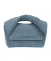 Jw Anderson Medium Twister Raffia Tote Bag In Blue