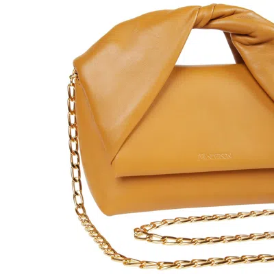 Jw Anderson Medium Twister Top Handle Bag In Caramel