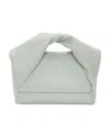 Jw Anderson Midi Twister Leather Top-handle Bag In Gray