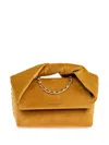 Jw Anderson Small Twister Leather Tote Bag In Yellow