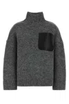 Jw Anderson J. W. Anderson Leather Patch Pocket Jumper In Gray