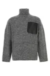 Jw Anderson J. W. Anderson Leather Patch Pocket Jumper In Gray