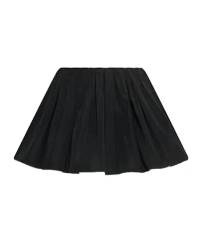 Jw Anderson Memory Gathered Taffeta Mini Skort In Black