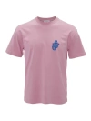 Jw Anderson Men's Anchor Patch Cotton T-shirt In Pink