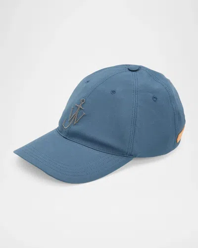 Jw Anderson Men & Apos;s Embroidered Anchor Logo Baseball Cap In Dark Blue