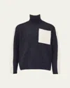 Jw Anderson Men's Bicolor Wool-blend Turtleneck In Grey