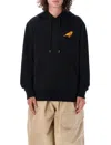 Jw Anderson Canary Cotton Jersey Hoodie In Black