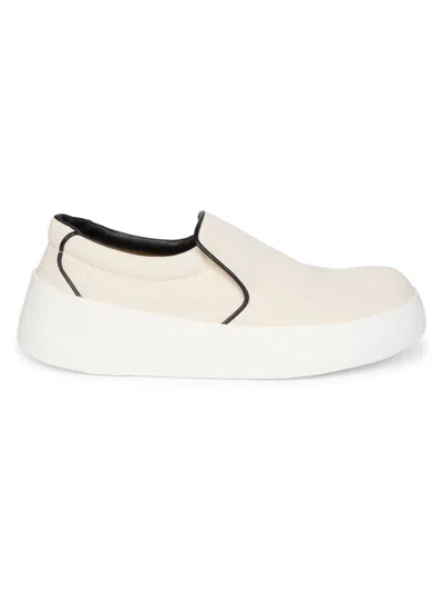 Jw Anderson Men's Canvas Slip-on Sneakers In Natural