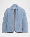 Jw Anderson Textured Zip-front Jacket In Multi
